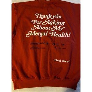 MayfairGroupLLC Mental Health red crewneck